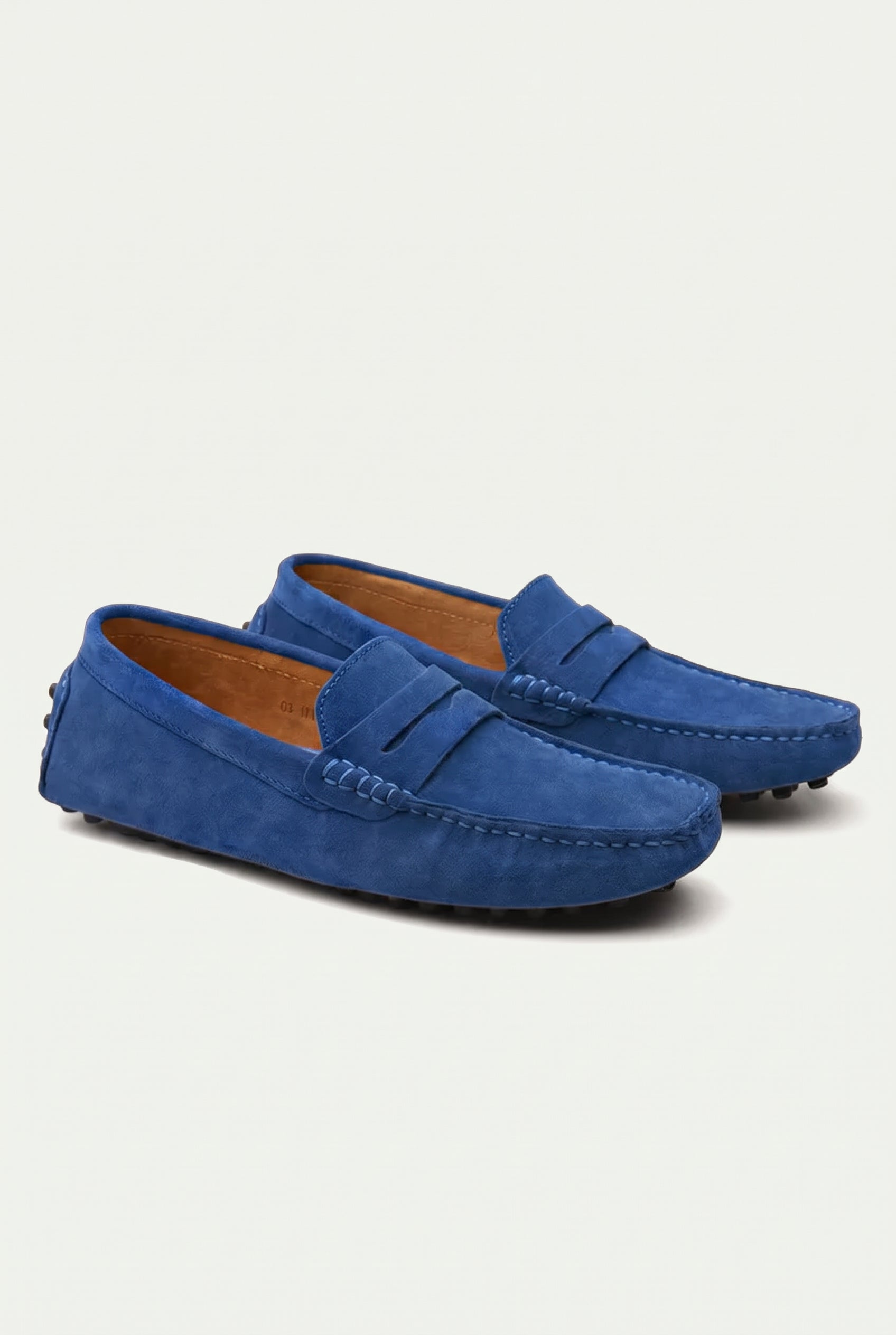 Suede Driver Loafers Blue