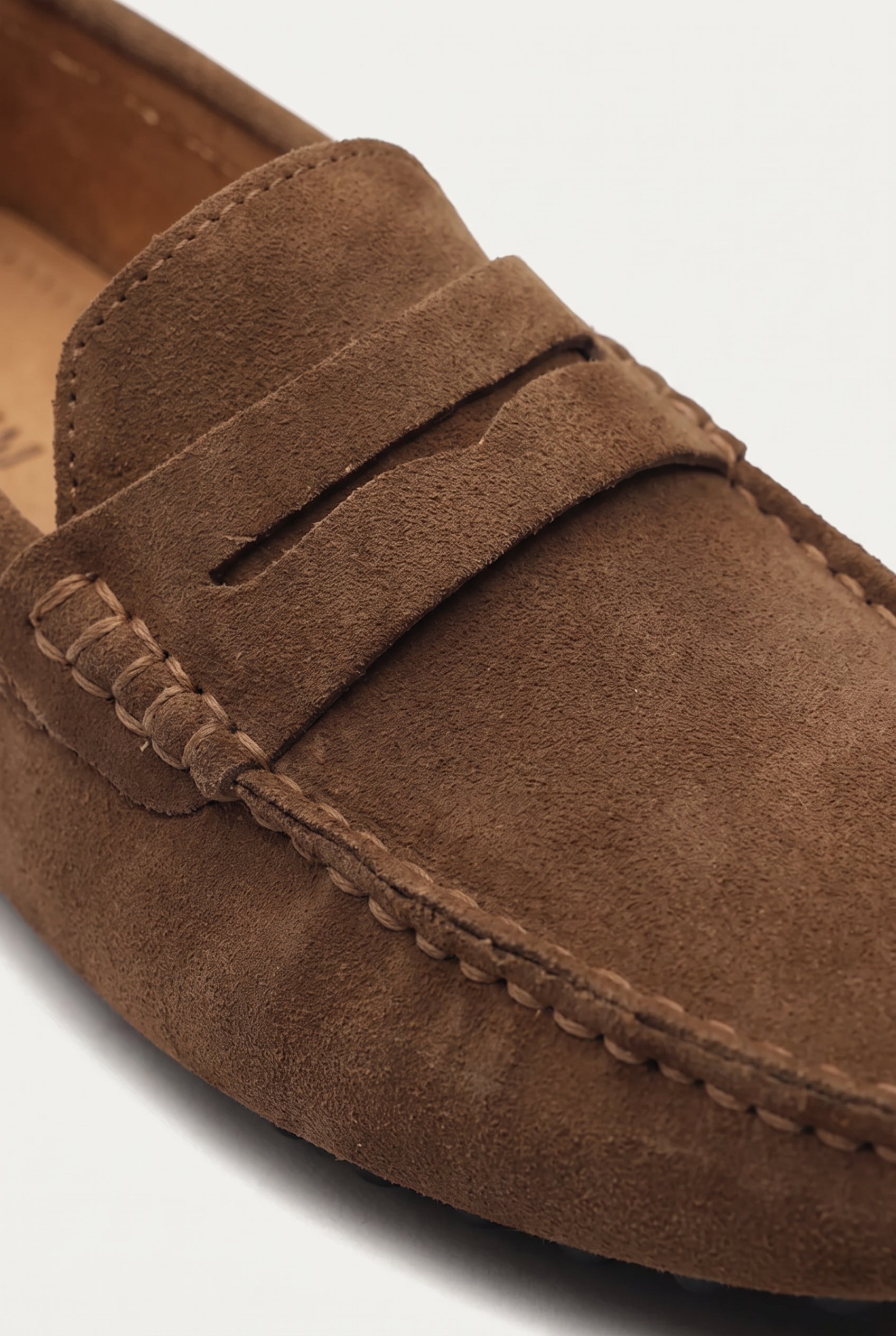 Suede Driver Loafers Brown