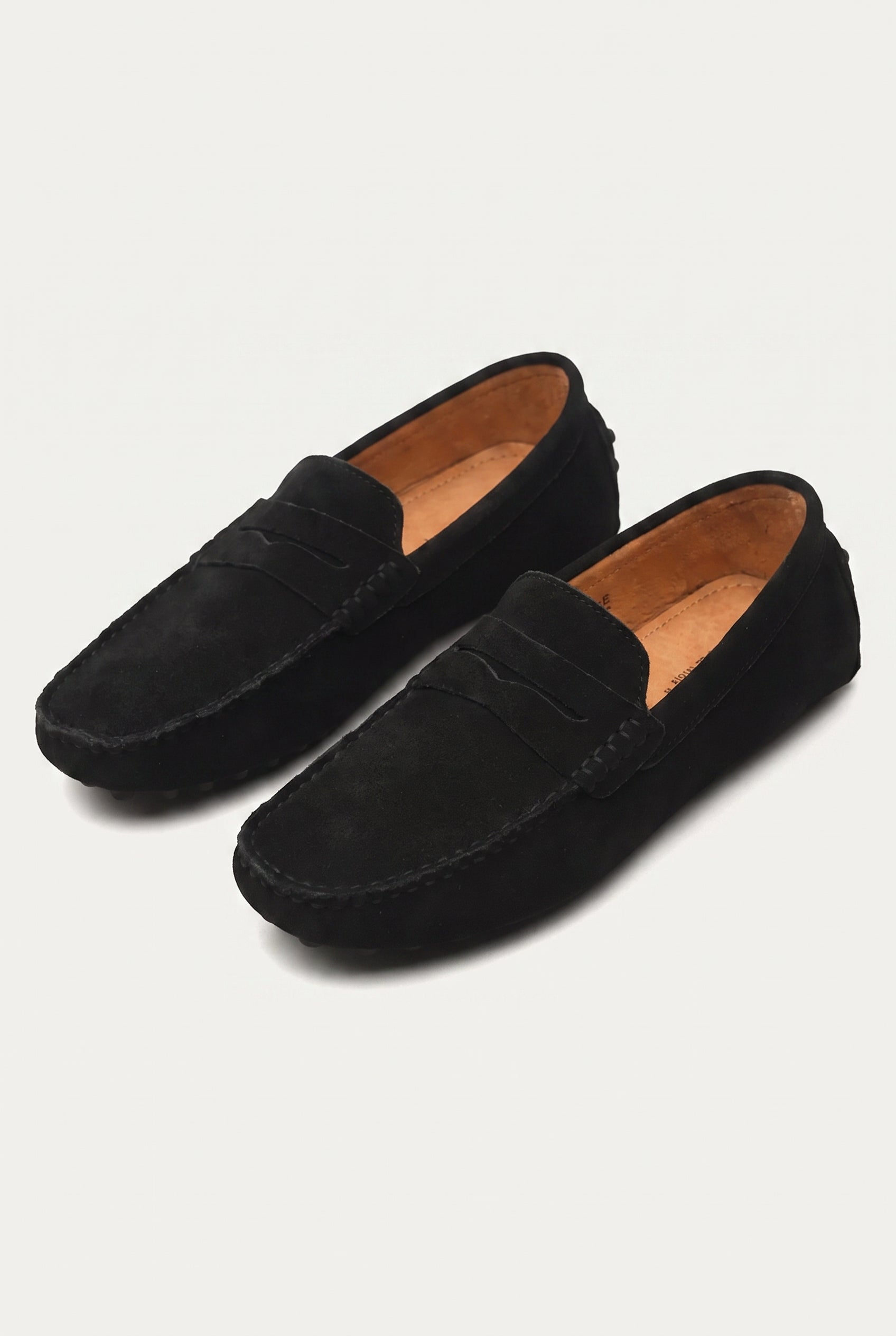 Suede Driver Loafers Black