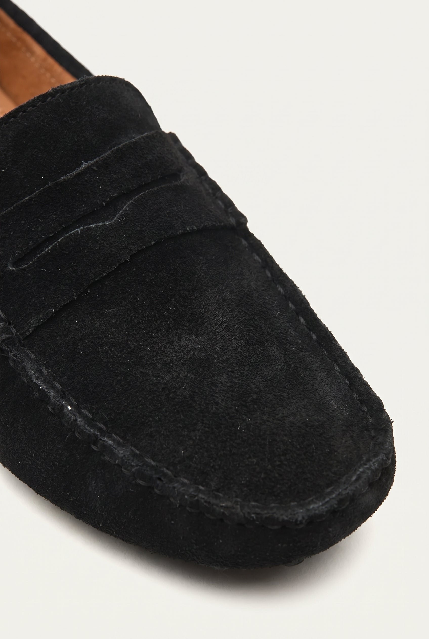Suede Driver Loafers Black