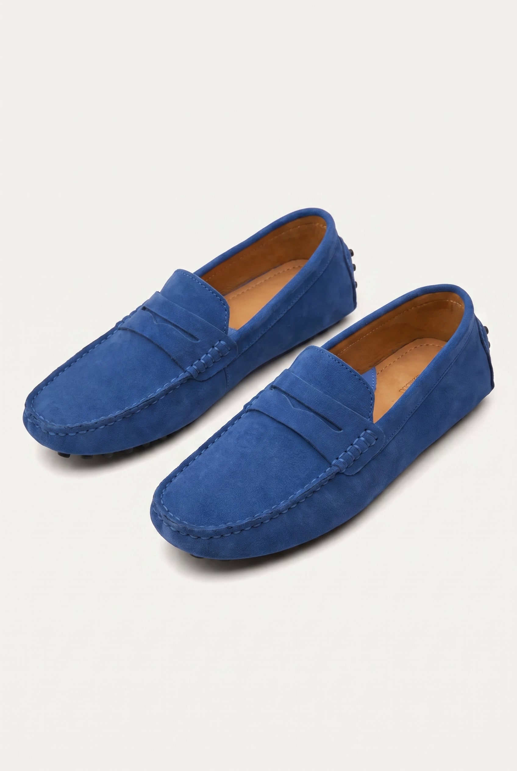 Suede Driver Loafers Blue