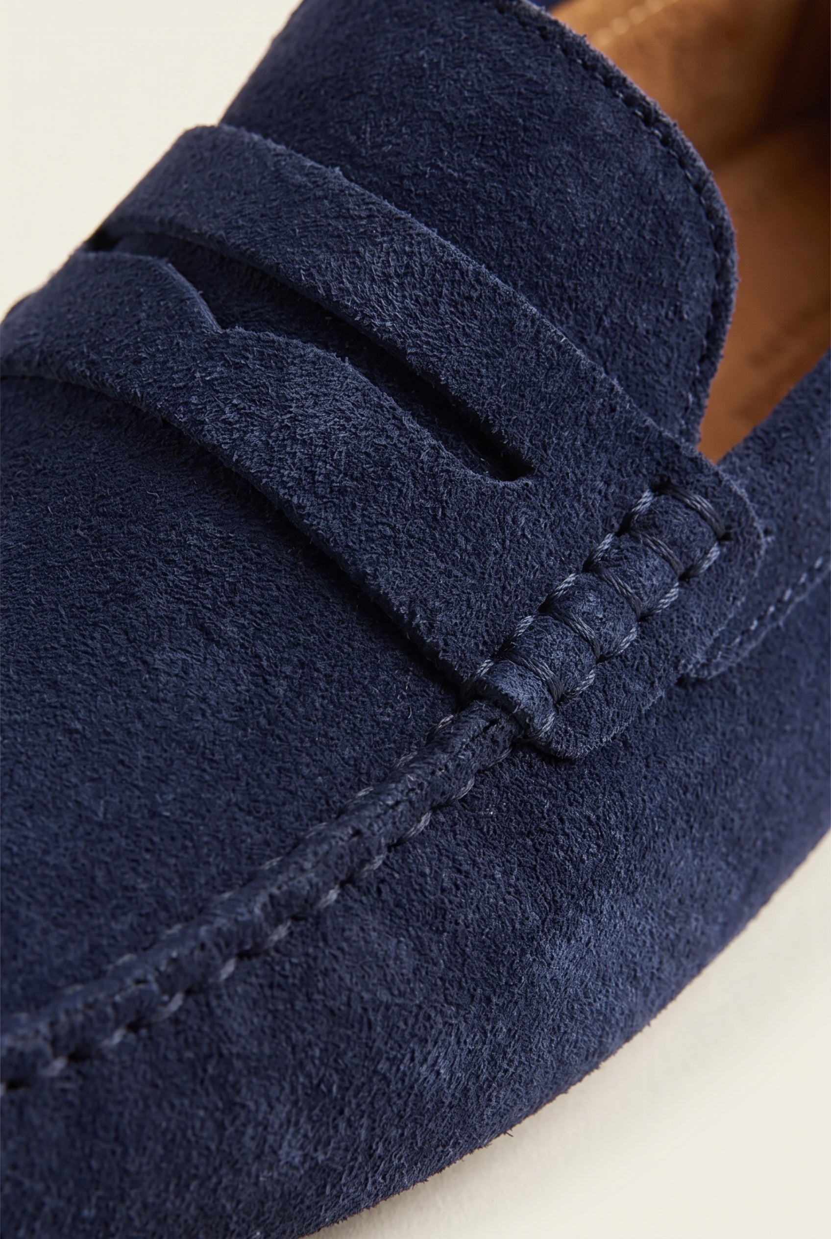Suede Driver Loafers Marine Blue
