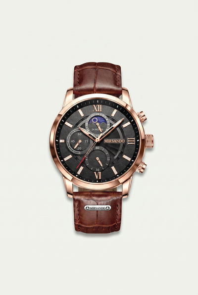 Lugano Classic Watch (Waterproof) Brown/Black