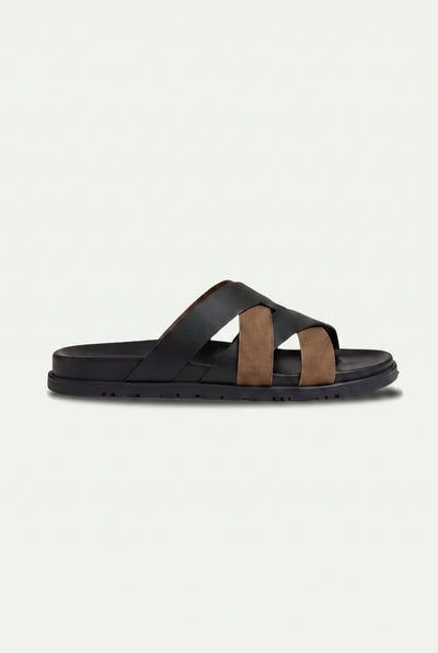 Mirsiani Leather Sandal Brown Black