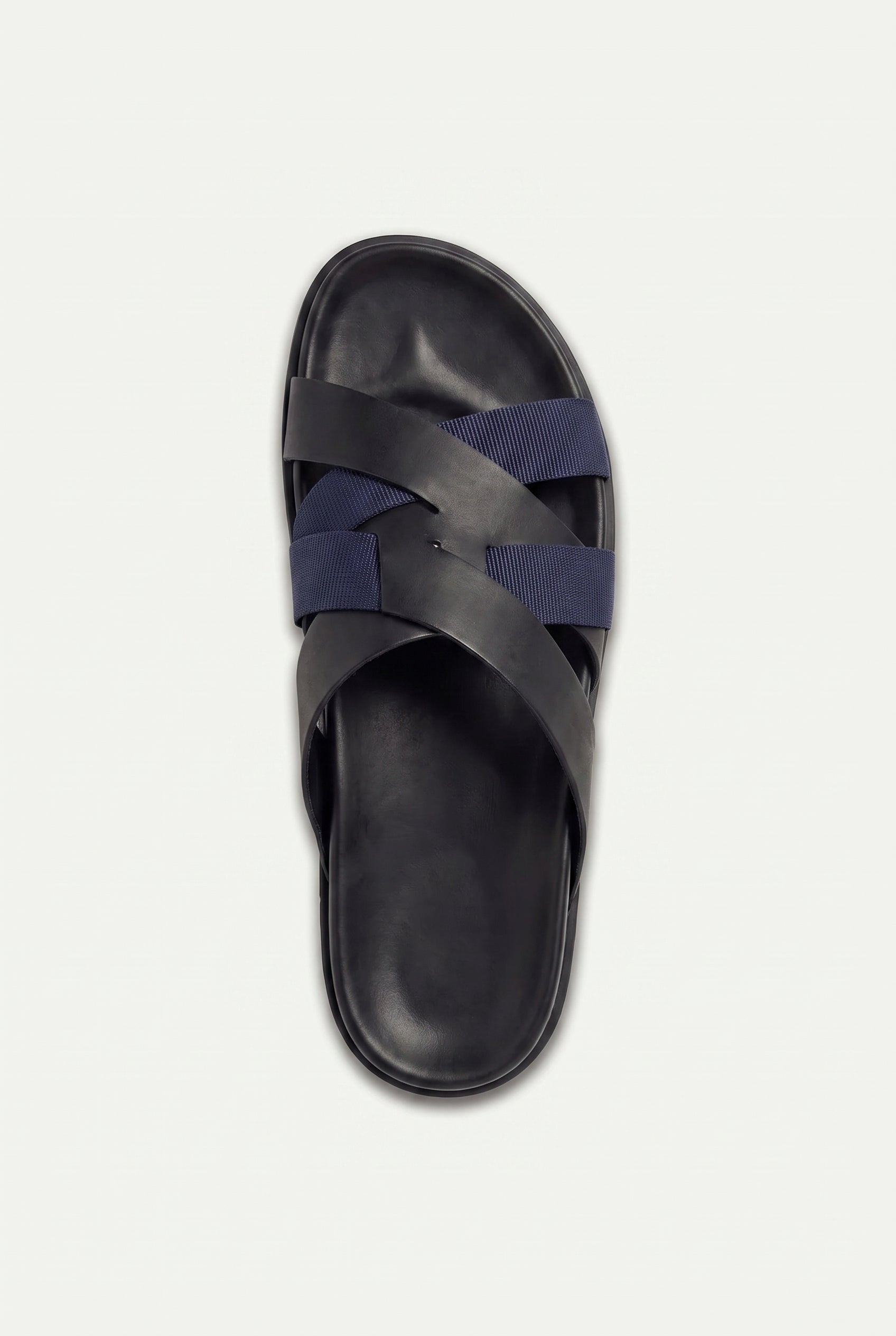 Mirsiani Leather Sandal Black Navy