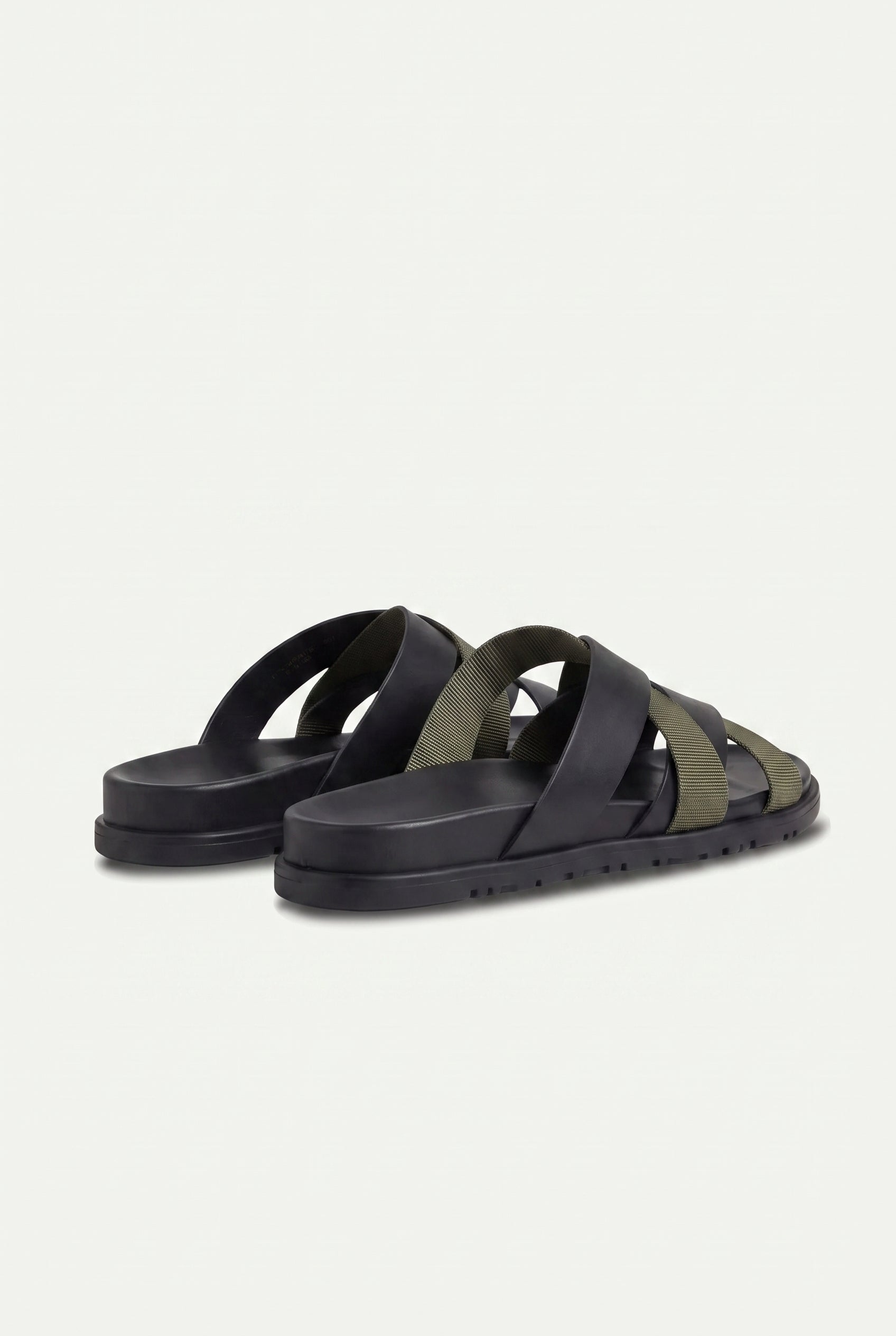 Mirsiani Leather Sandal Black Olive