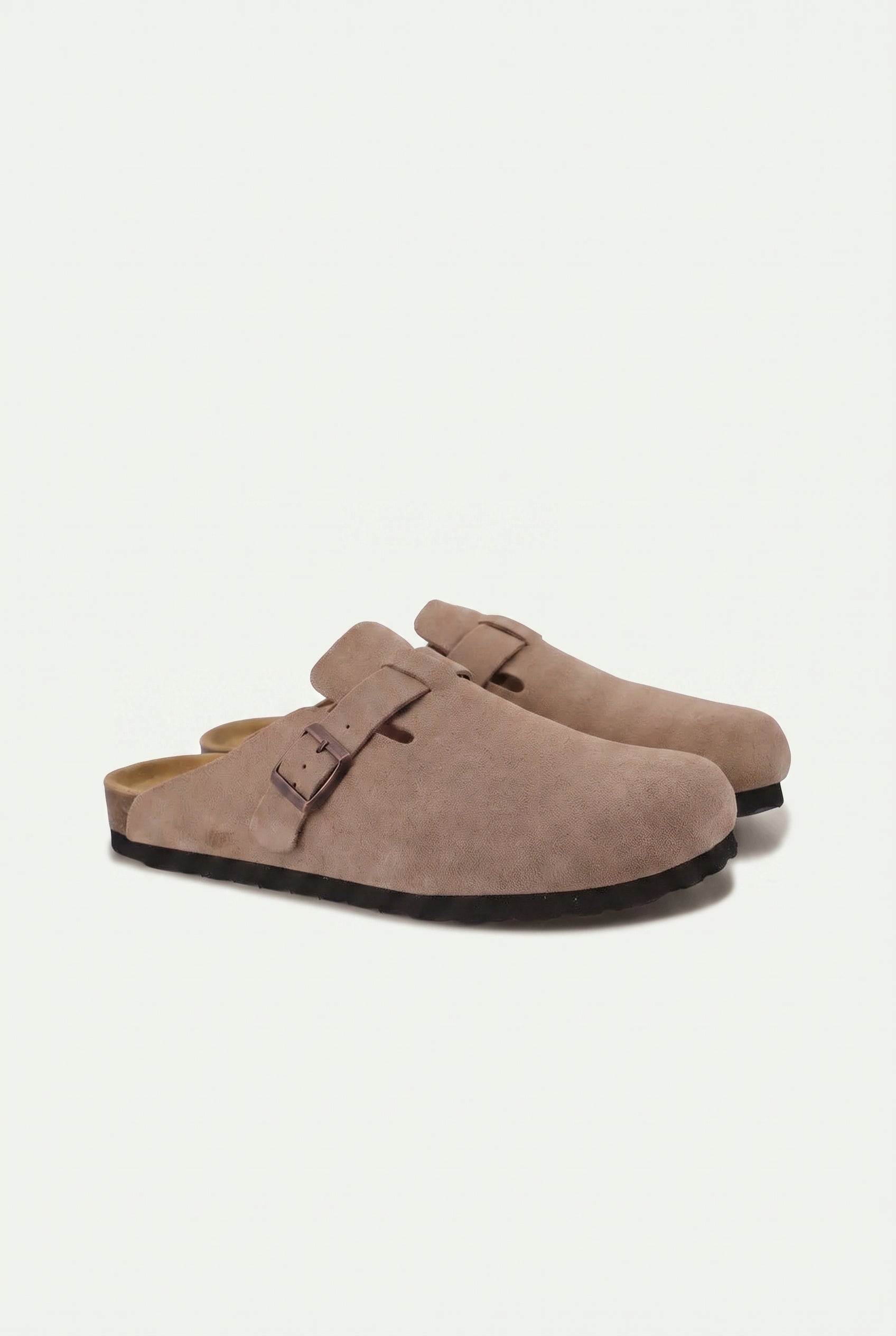 Old Money Suede Clogs Beige
