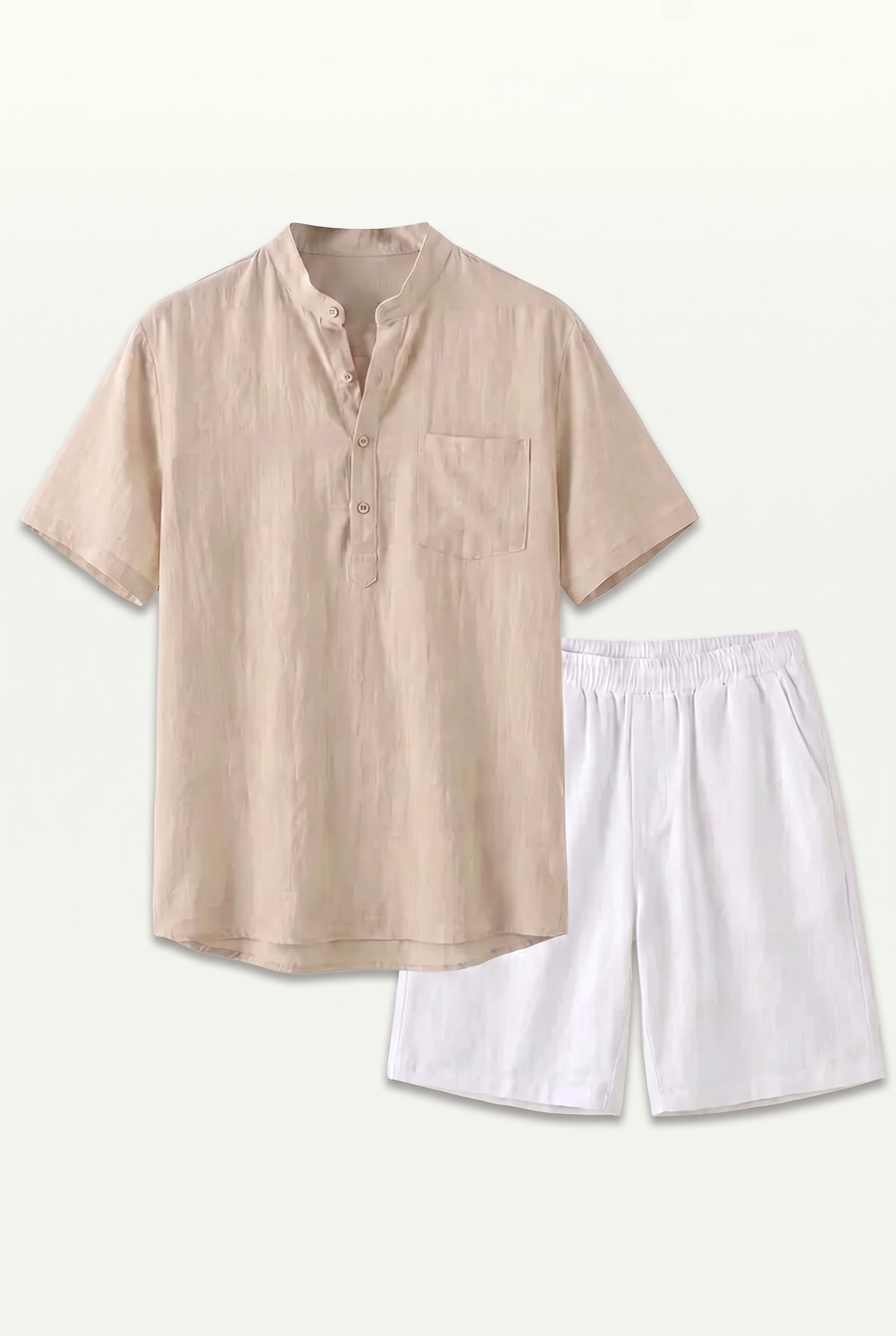 Linen Summer Set – Sand & White