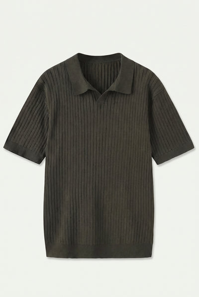 Premium Ribbed Polo Green