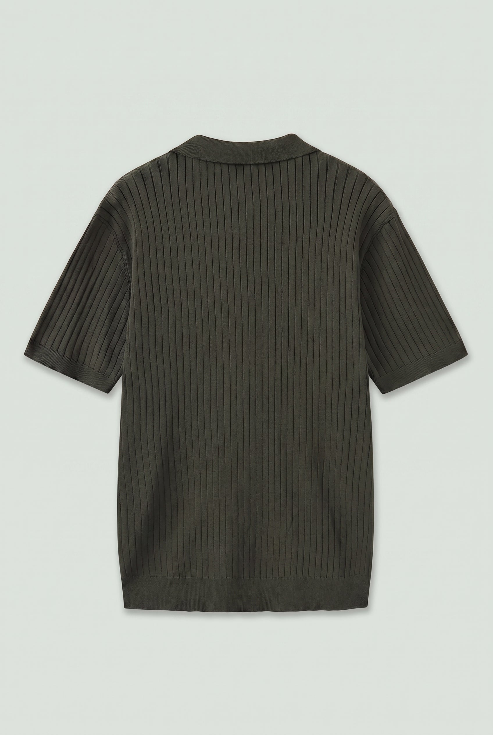 Premium Ribbed Polo Gray