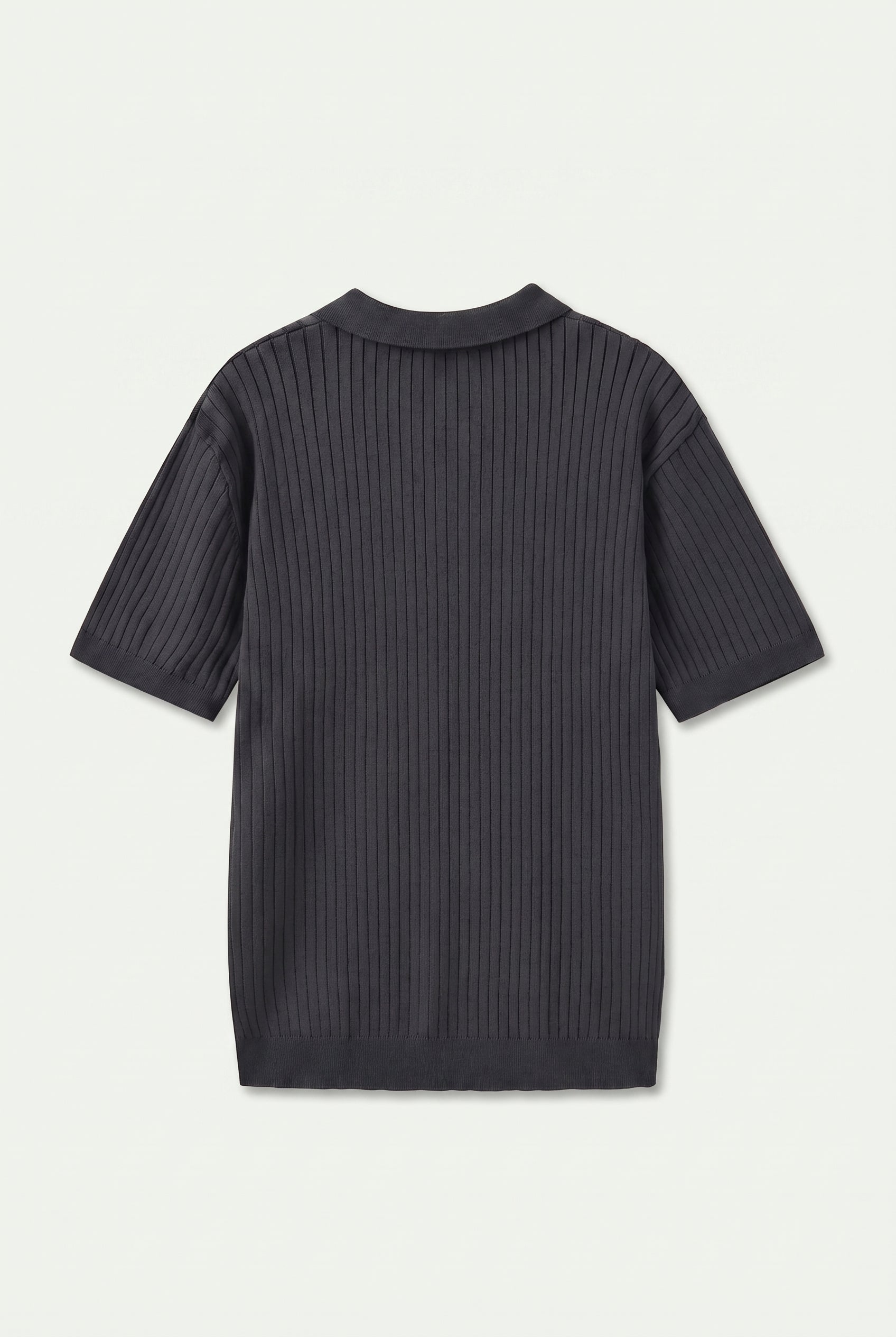 Premium Ribbed Polo Gray
