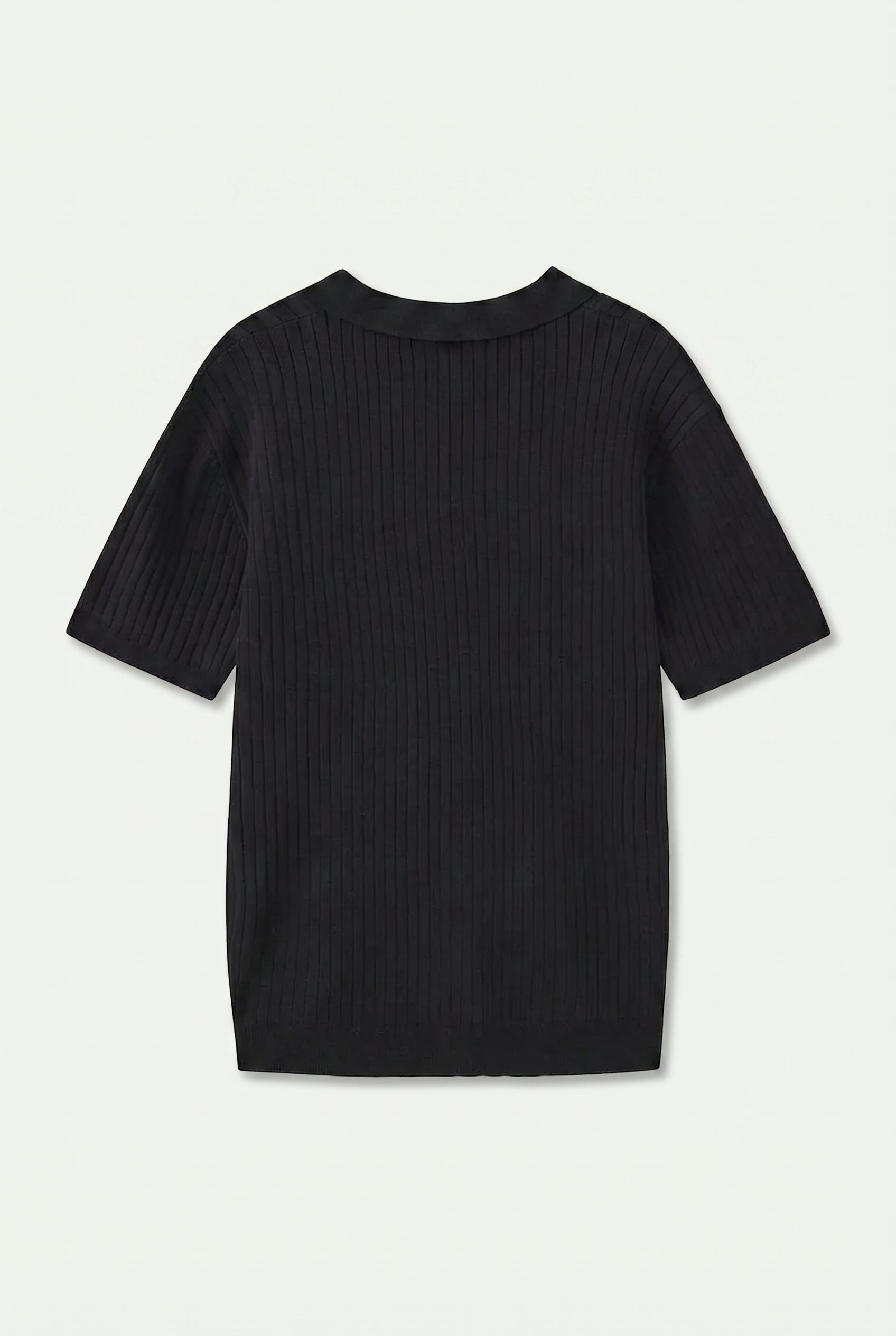 Premium Ribbed Polo Black