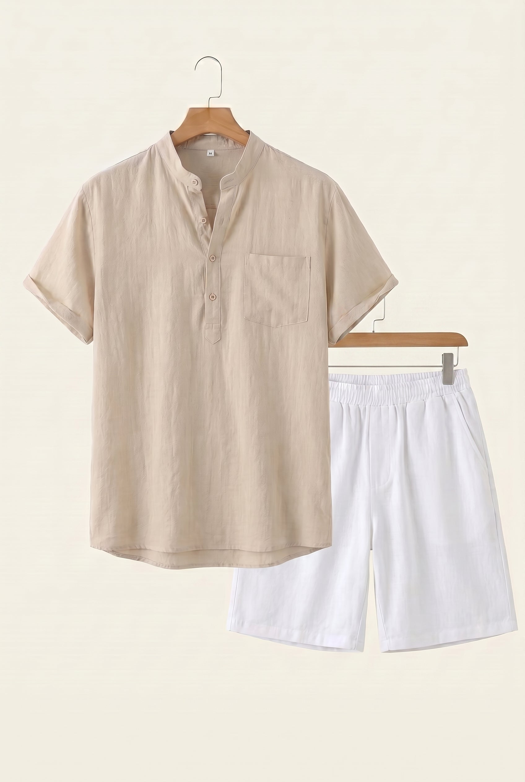 Linen Summer Set – Sand & White