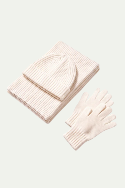 Creme Merino Wool Winter Set