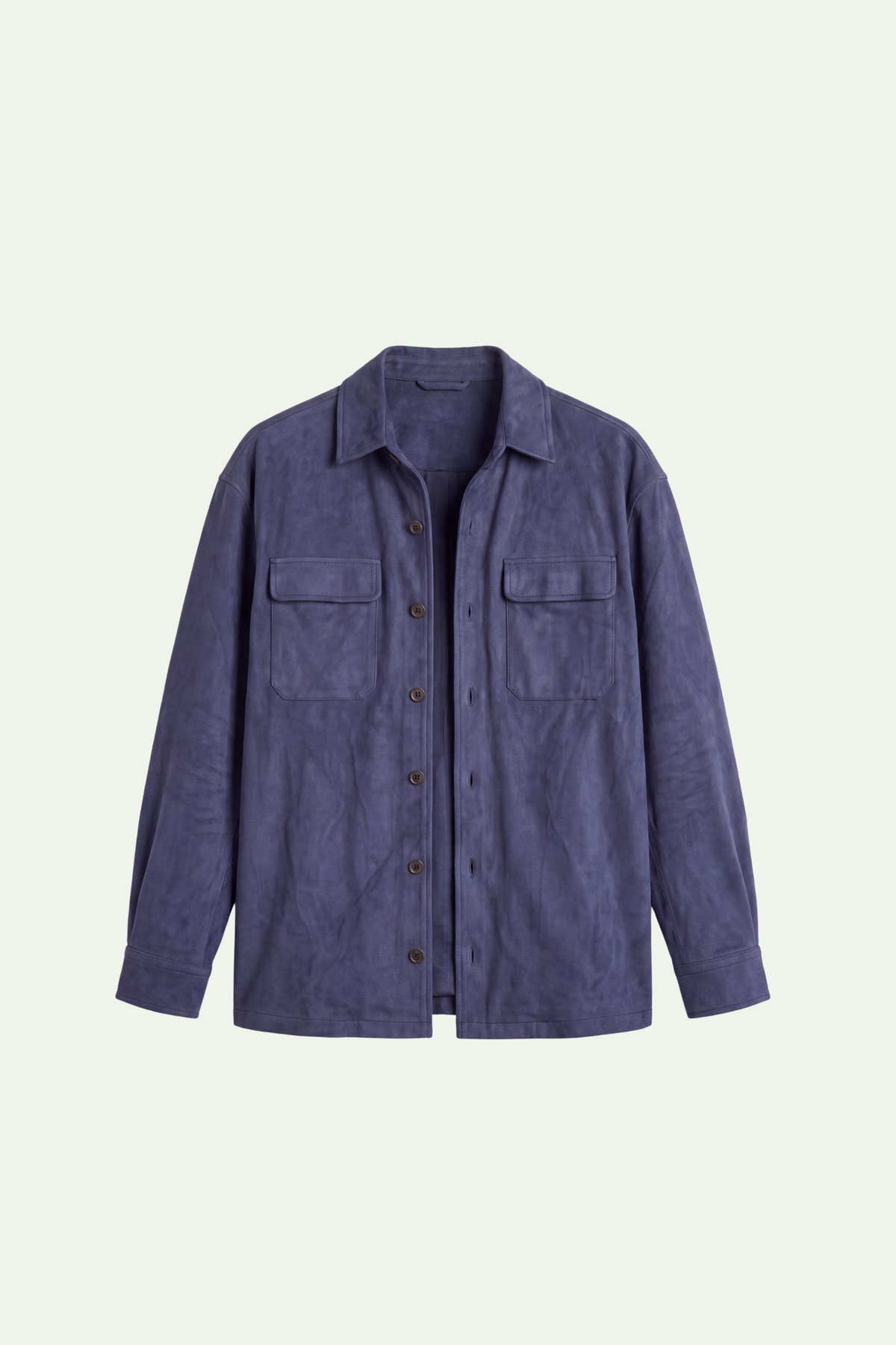 Mirsino Suede Overshirt | Navy