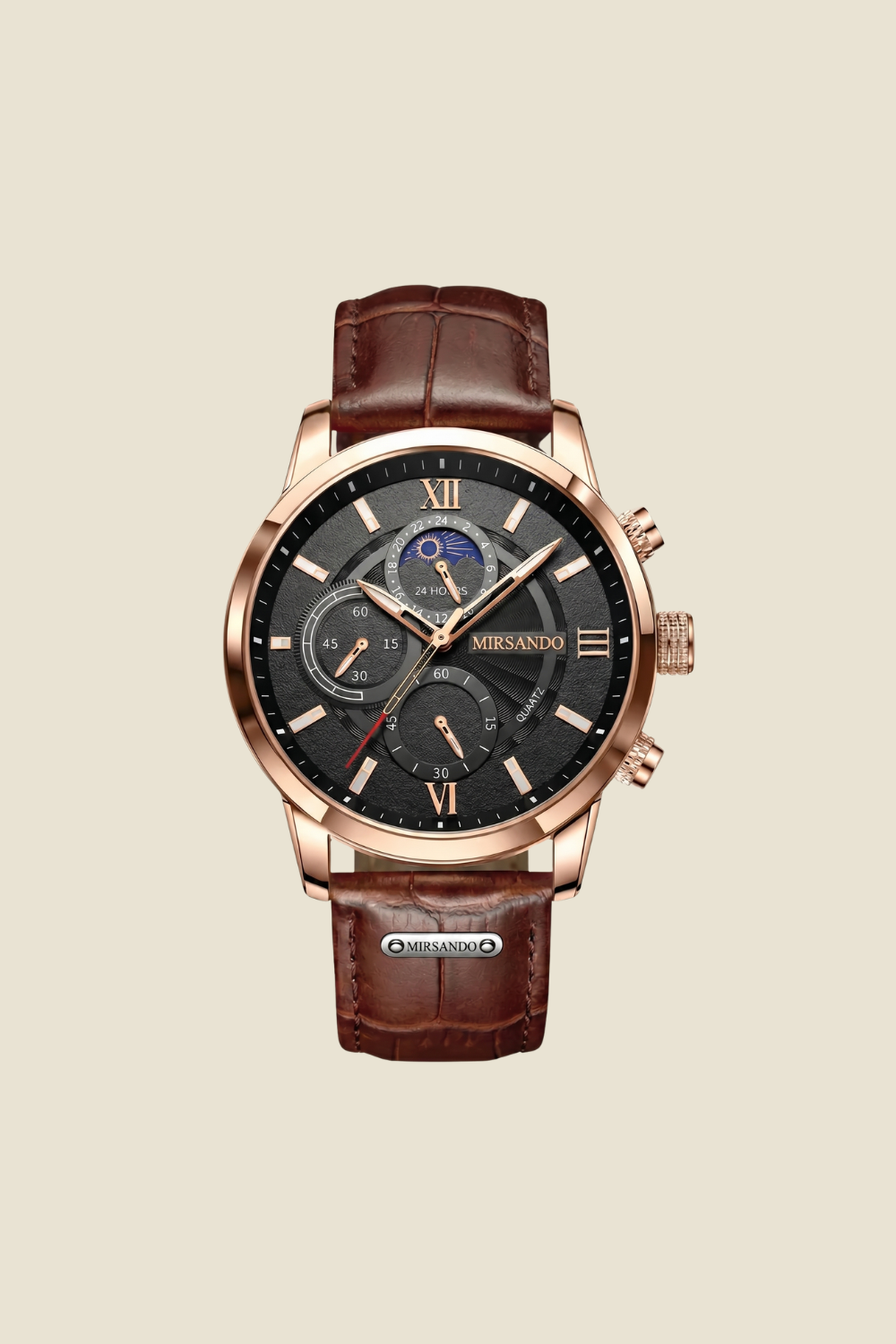 Lugano Classic Watch (Waterproof) Brown/Black