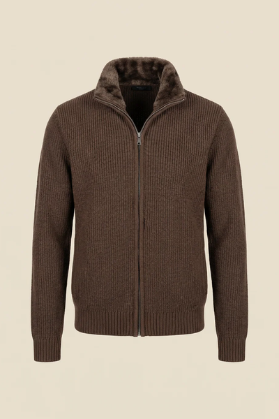 Fur Collar Wool Blouson | Brown
