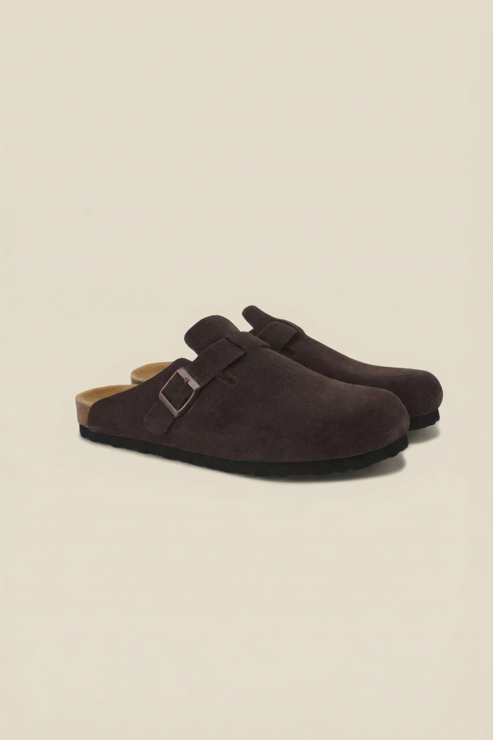 Old Money Suede Clogs Brown