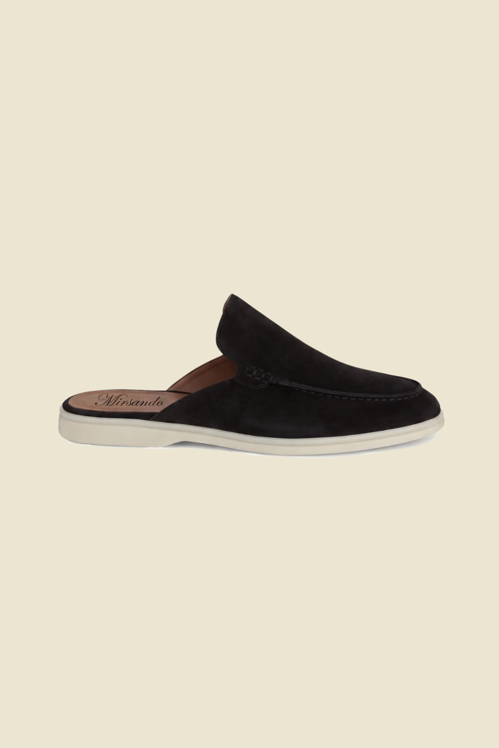 Yacht Loafer Suede Mule Black