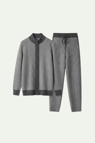 Mirsino Cashmere Zip Set Grey