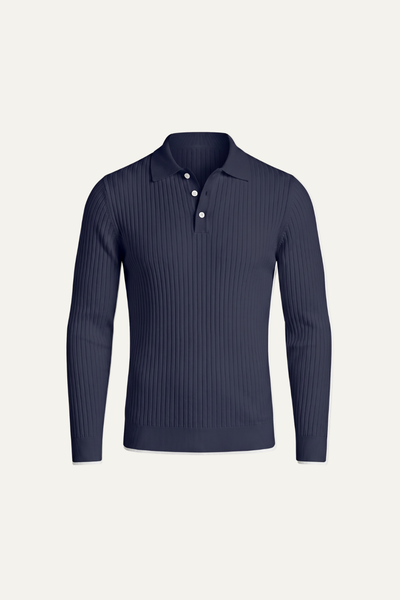 Marcello™ Ribbed Polo Navy