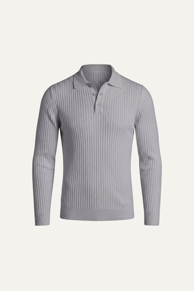 Marcello™ Ribbed Polo Grey