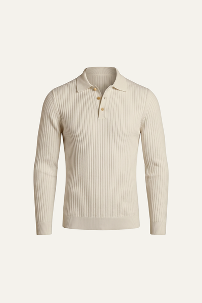 Marcello™ Ribbed Polo Beige