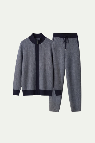 Mirsino Cashmere Zip Set Navy