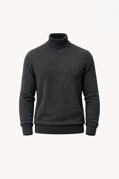 Cashmere Turtleneck Sweater Midnight Graphite