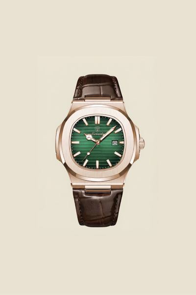Lisbon Leather Watch Green