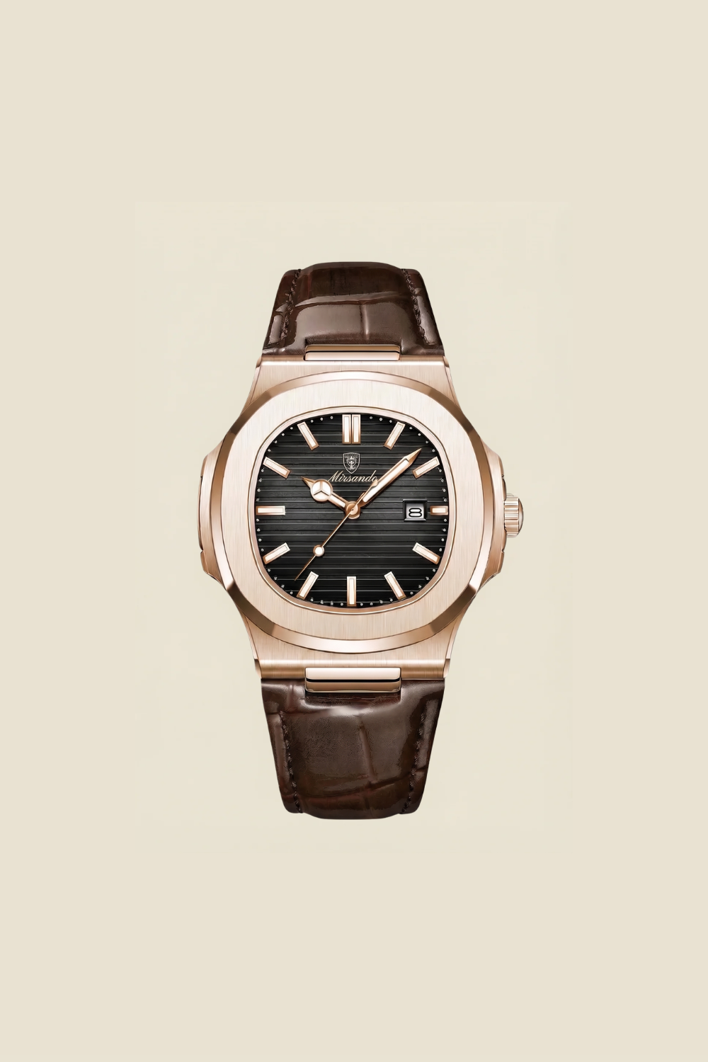 Lisbon Leather Watch Black