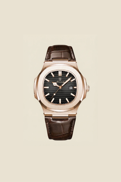 Lisbon Leather Watch Black