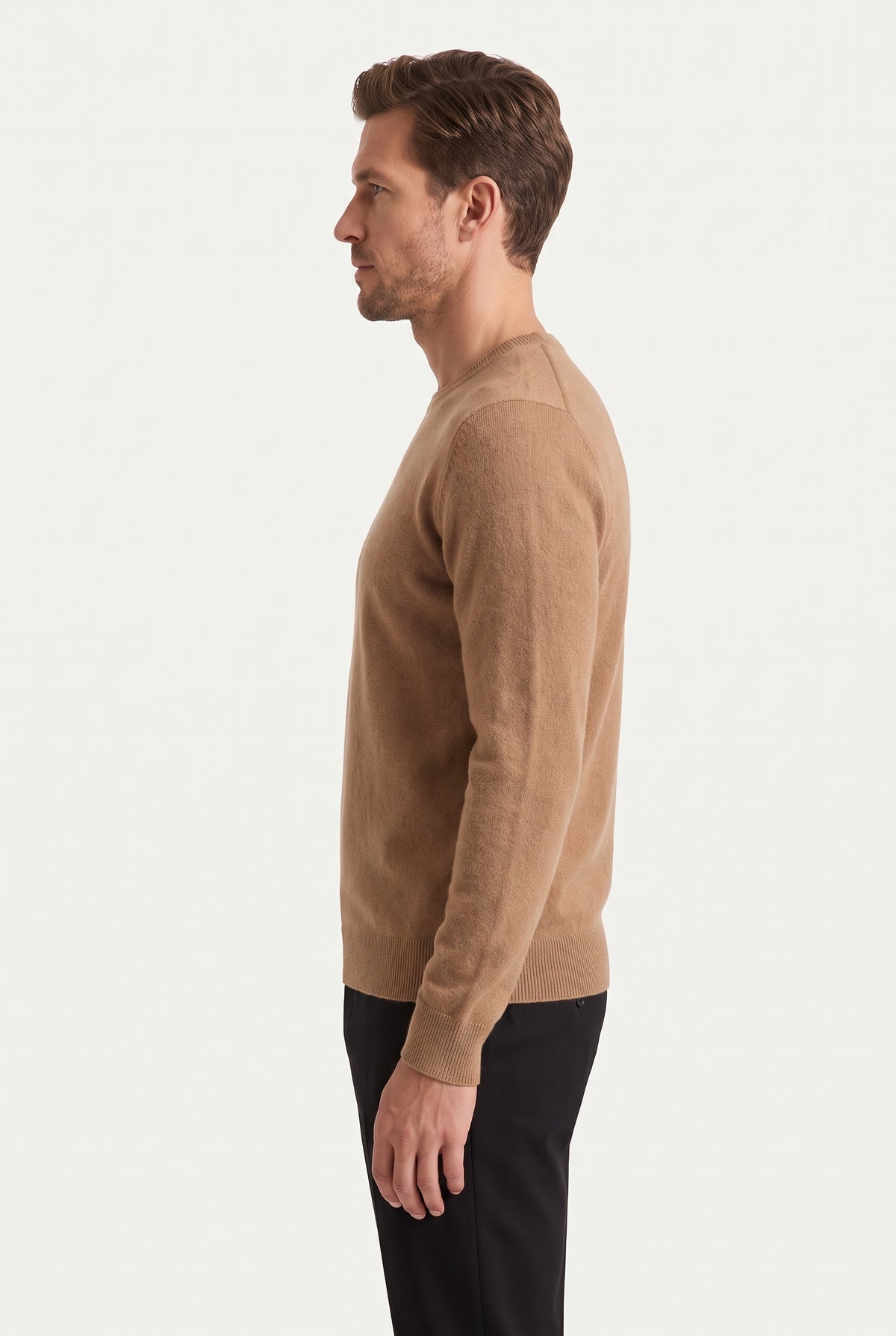 Mirsino Cashmere Crewneck Jumper Beige