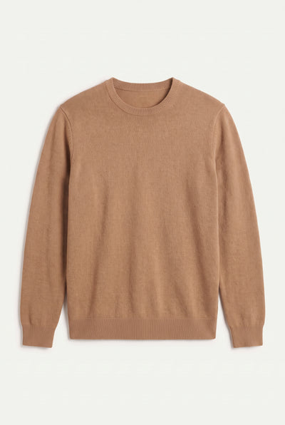 Mirsino Cashmere Crewneck Jumper Beige