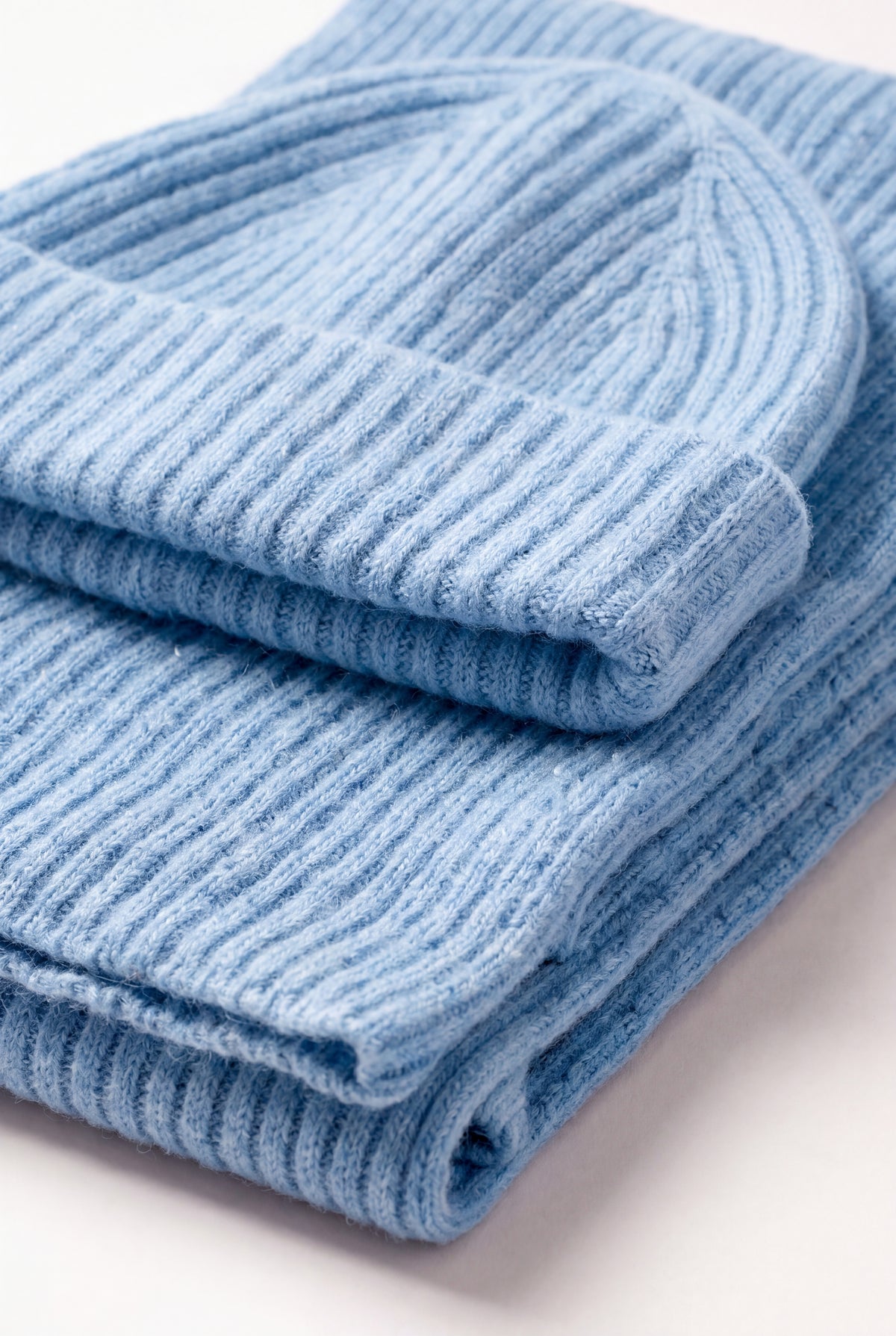 Light Blue Merino Wool Winter Set