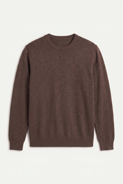Mirsino Cashmere Crewneck Jumper Brown