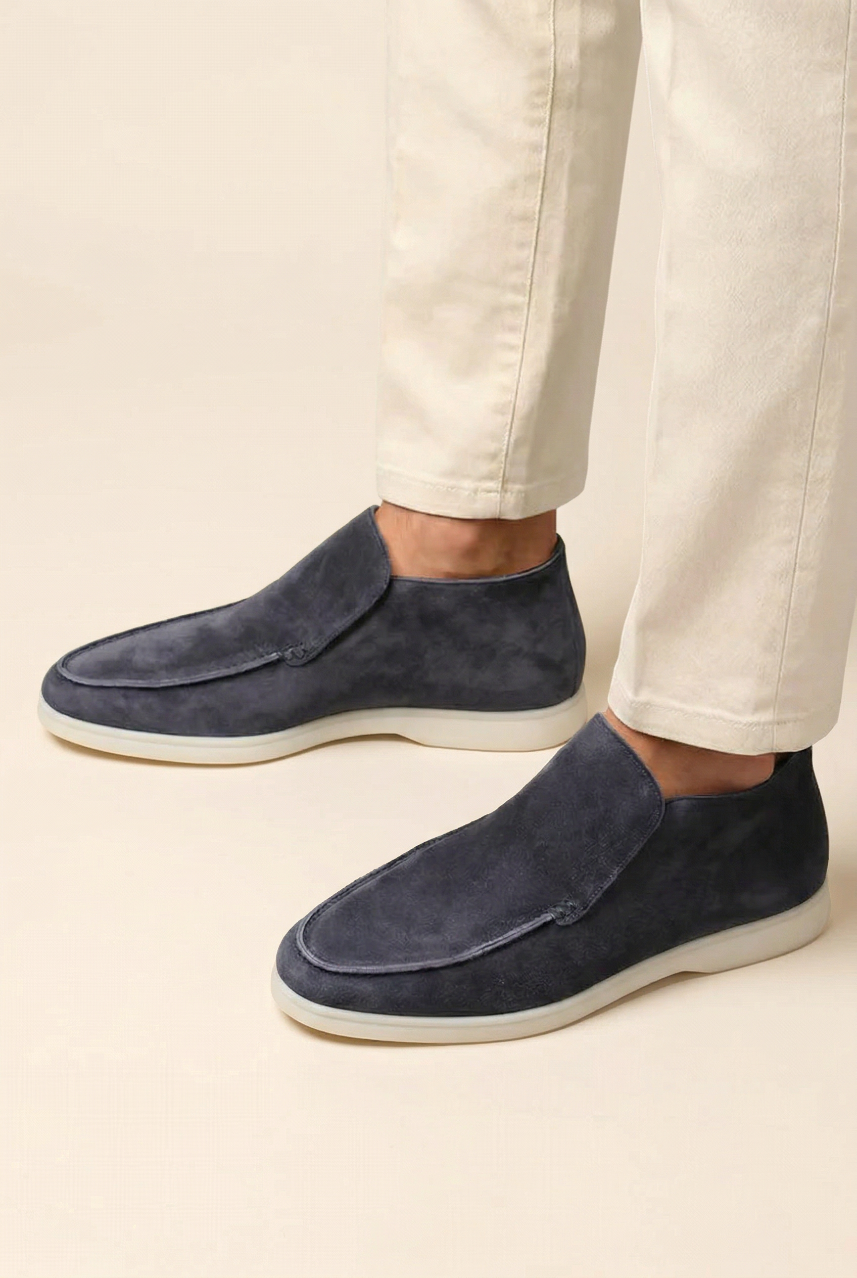 Dark Blue High Top Loafer