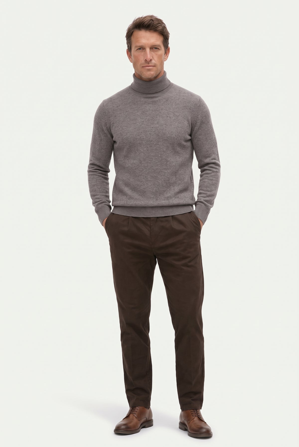 Mirsino Mongolian Cashmere Sweater Dark Grey