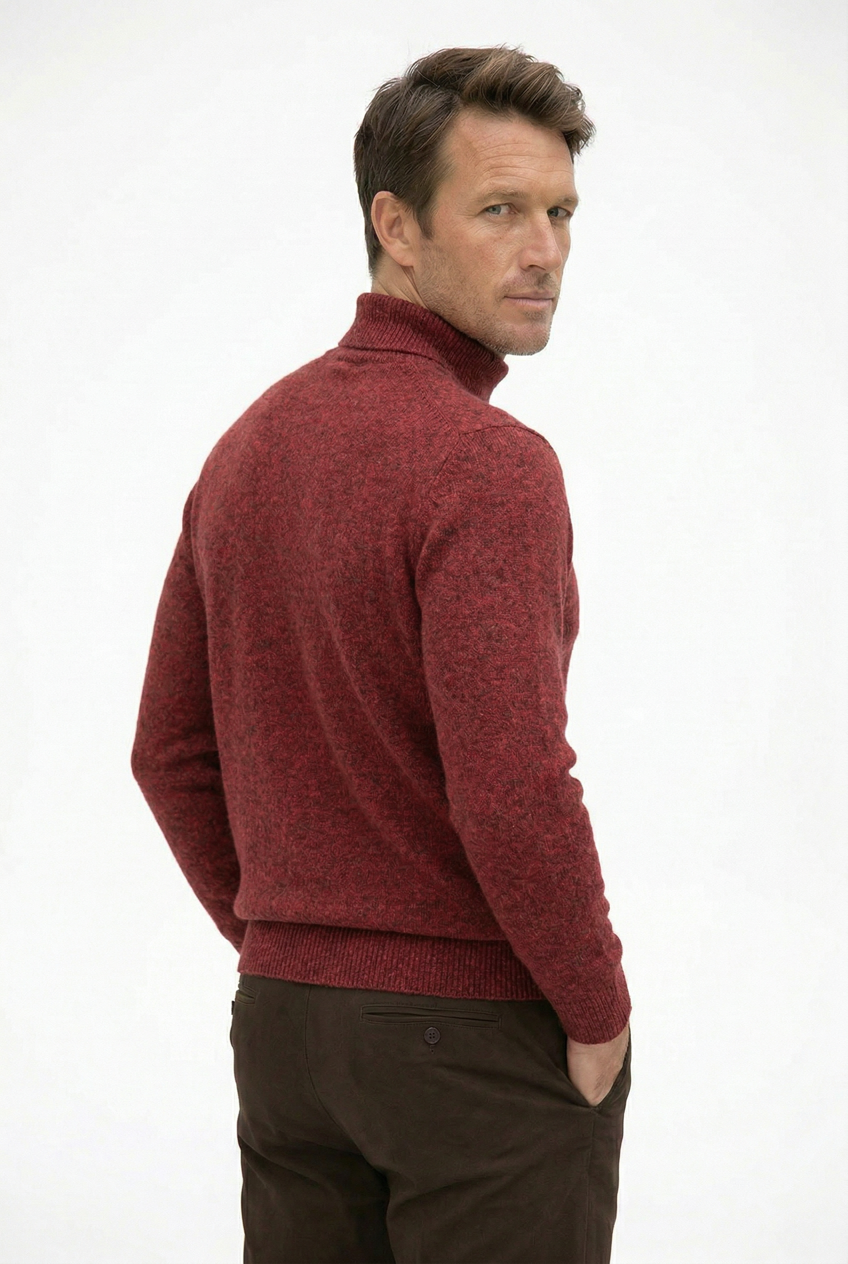 Cashmere Turtleneck Sweater Bordeaux