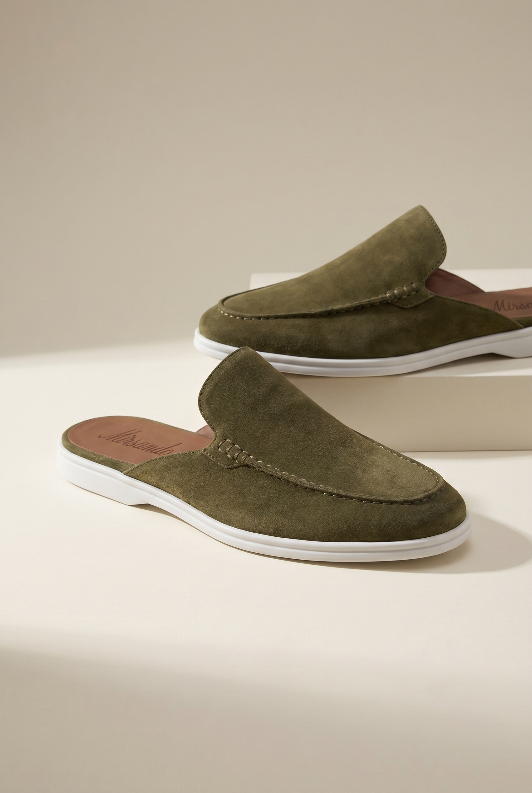 Yacht Loafer Suede Mule Sage