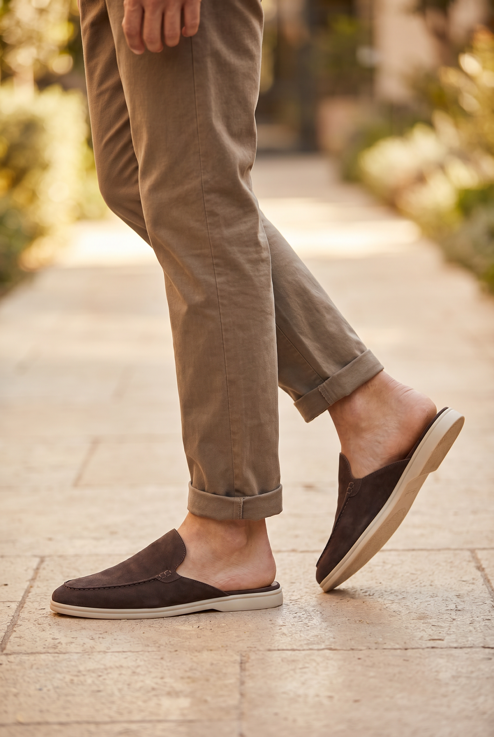 Yacht Loafer Suede Mule Brown