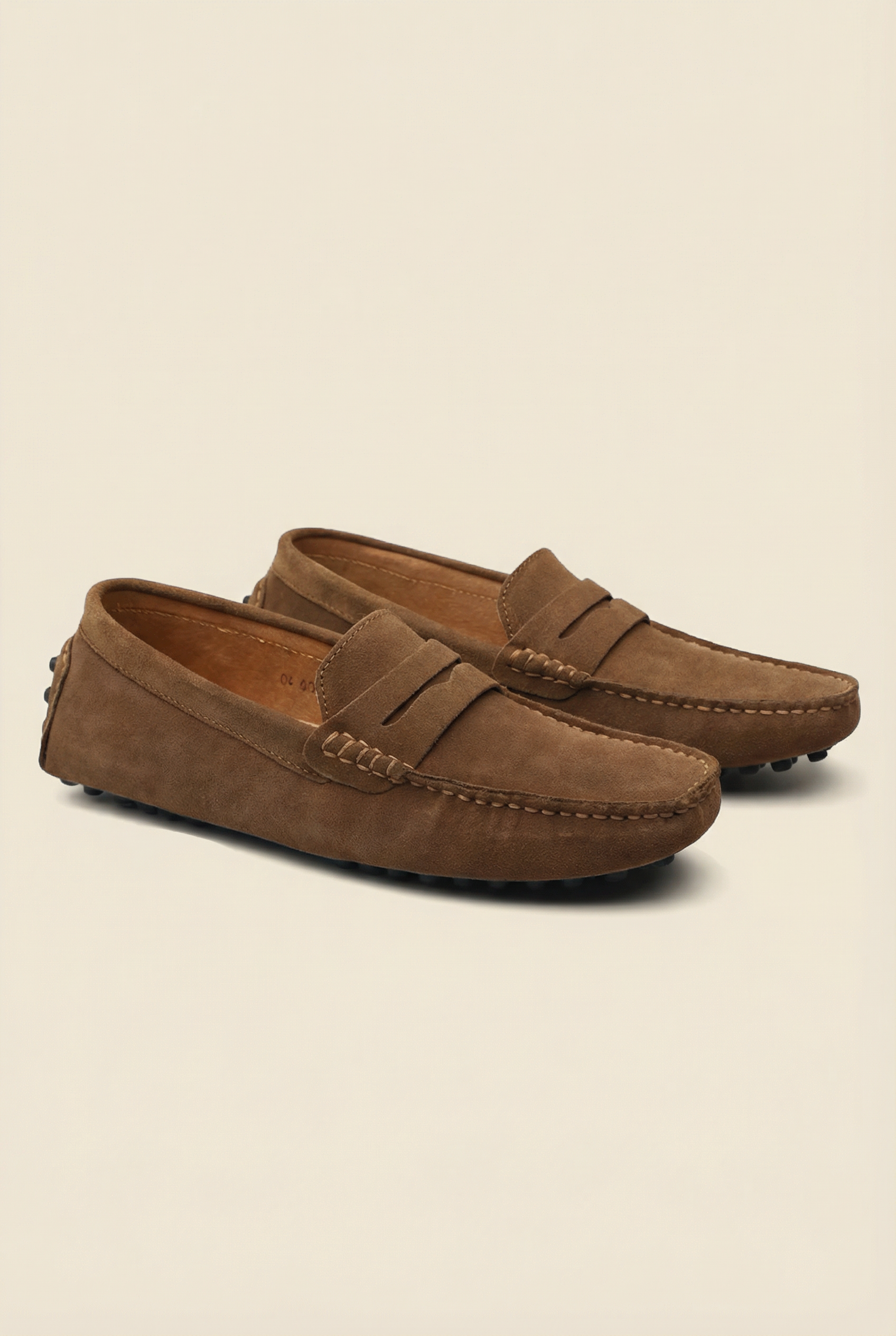 Suede Driver Loafers Brown