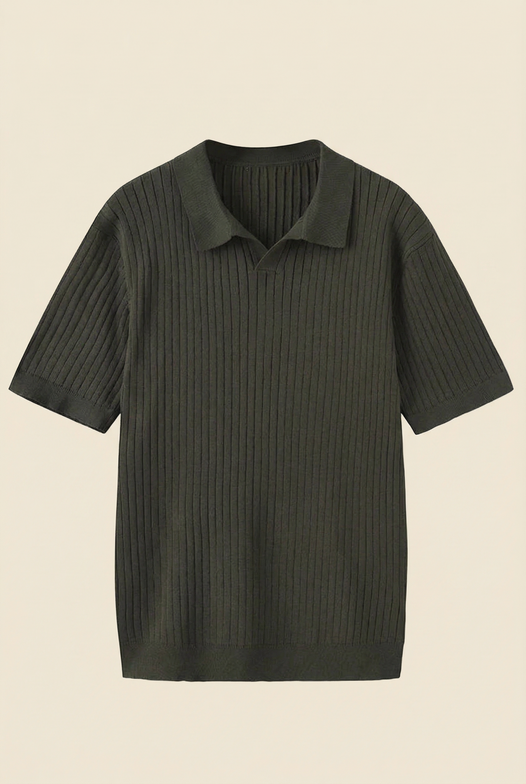 Premium Ribbed Polo Green