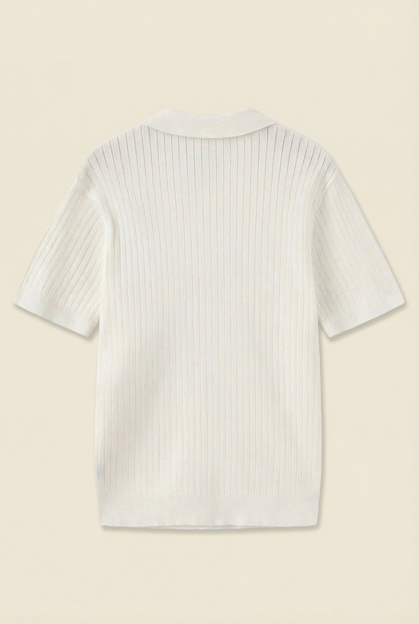 Premium Ribbed Polo White