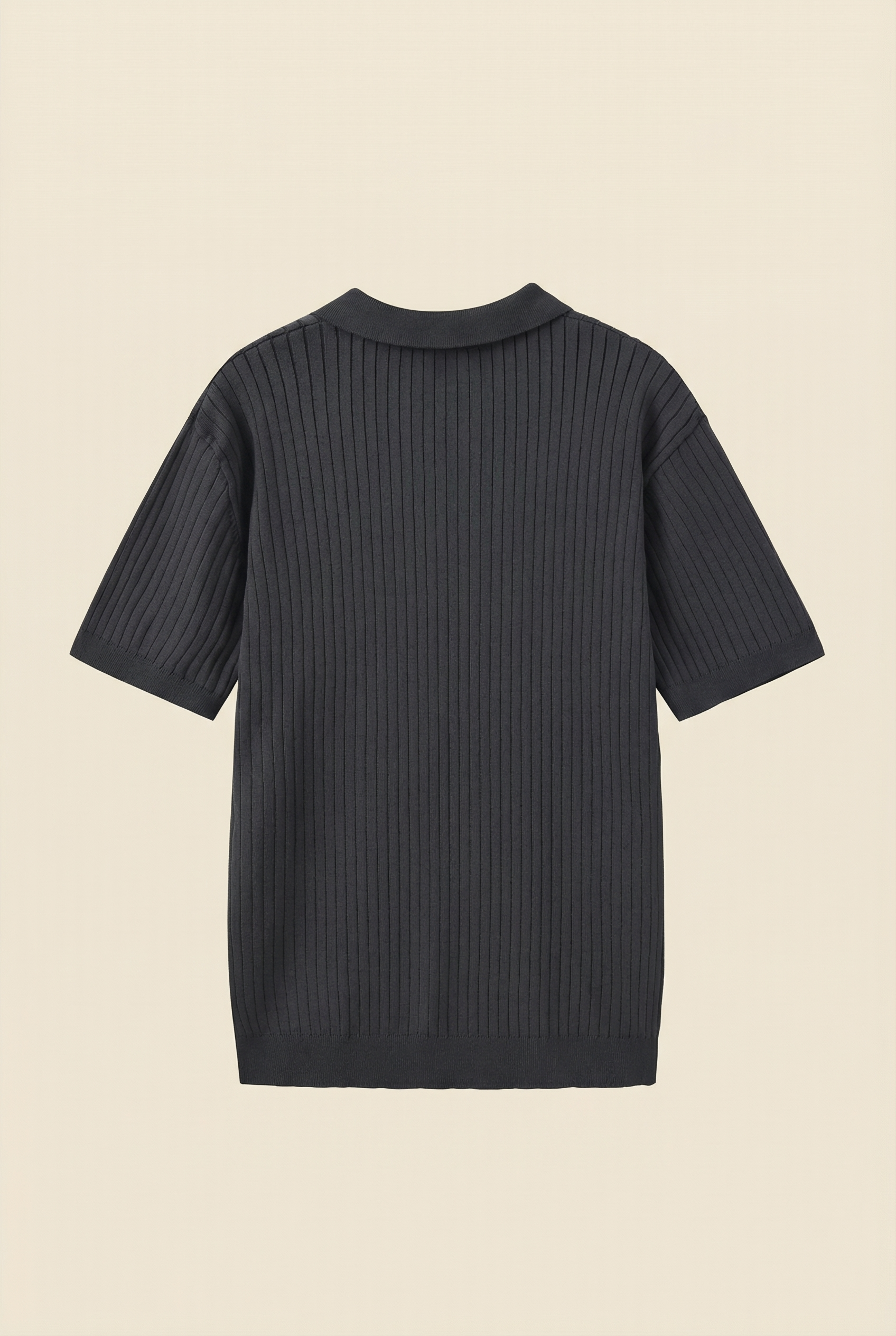 Premium Ribbed Polo Gray