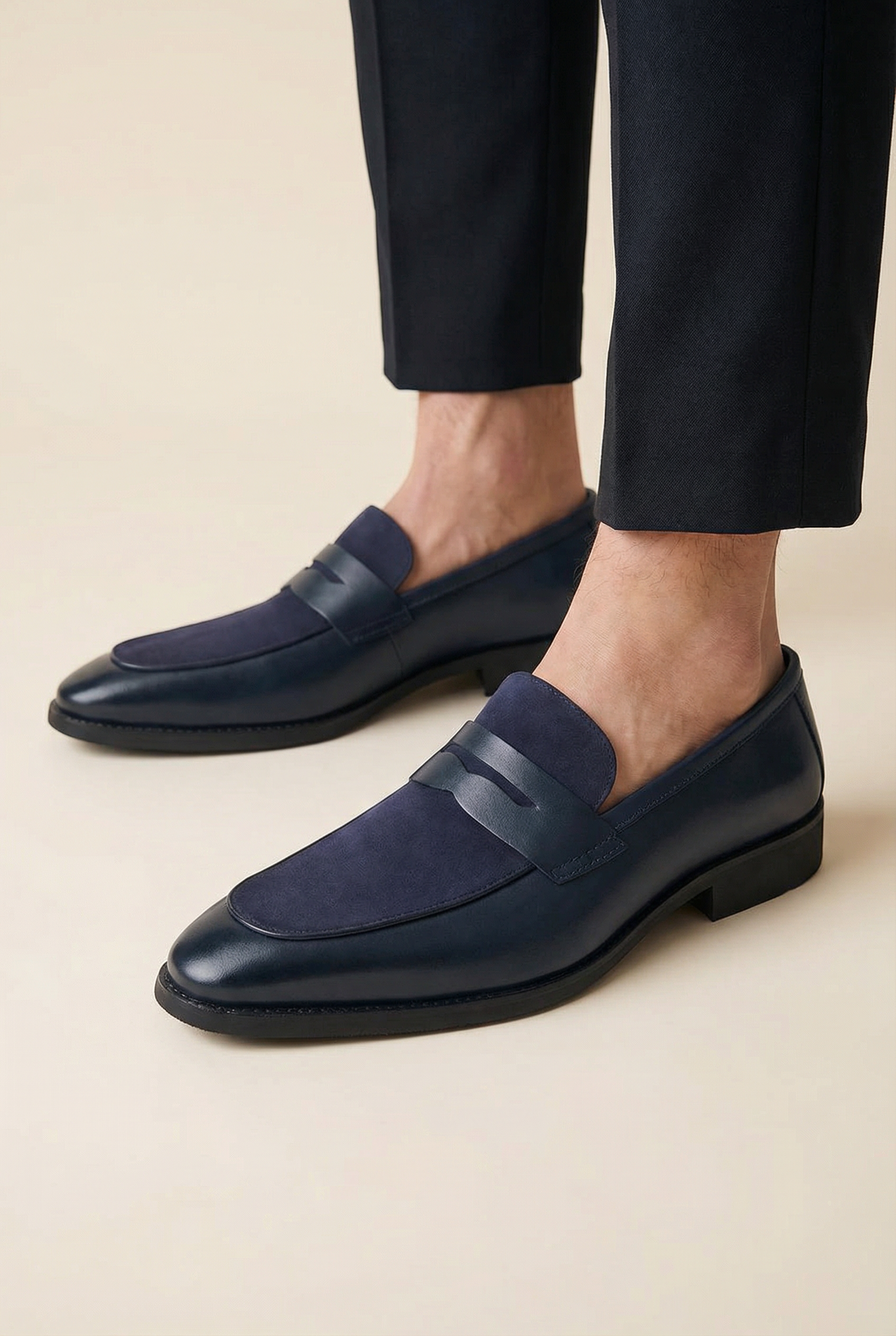 Marconi Leather Loafer Navy