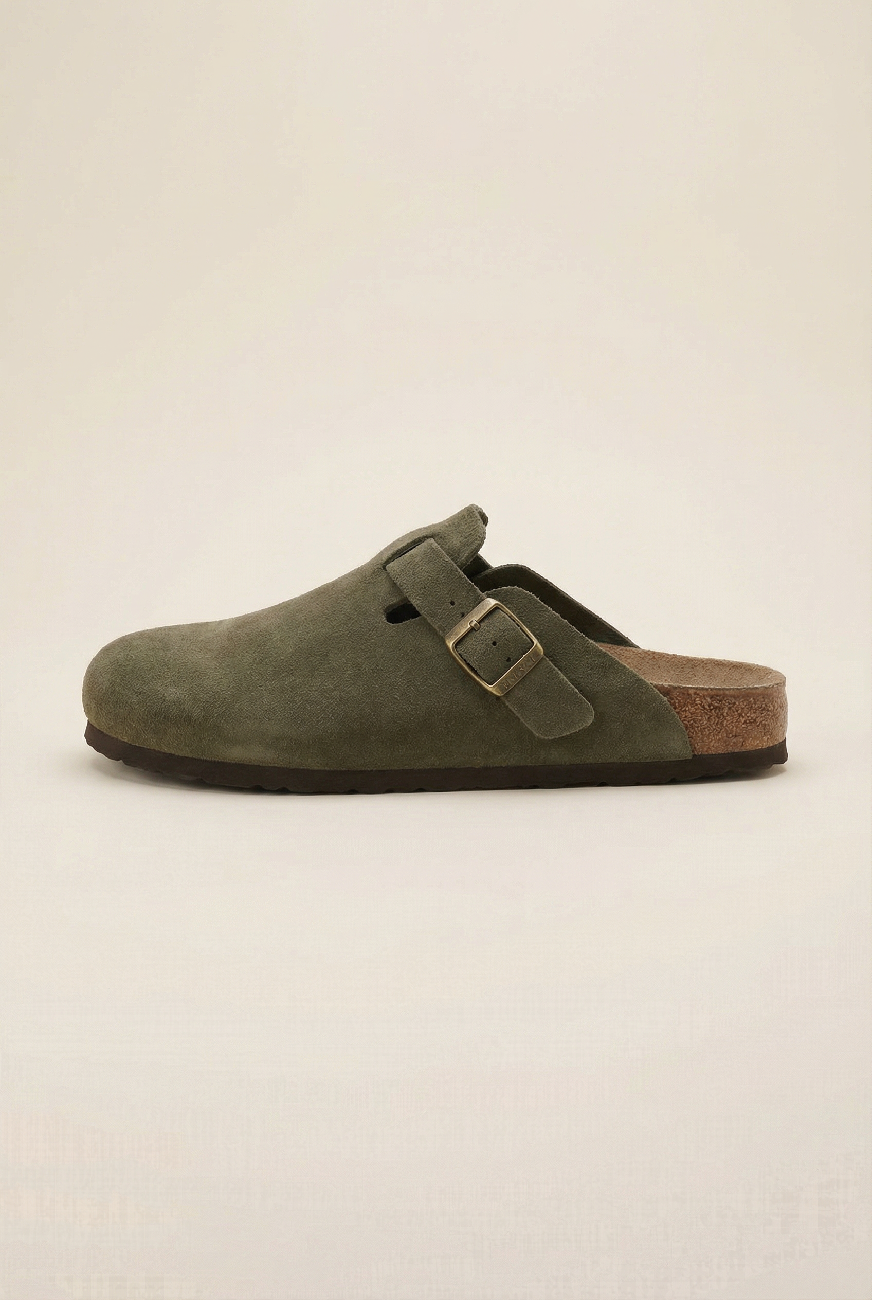 Old Money Suede Clogs Olive