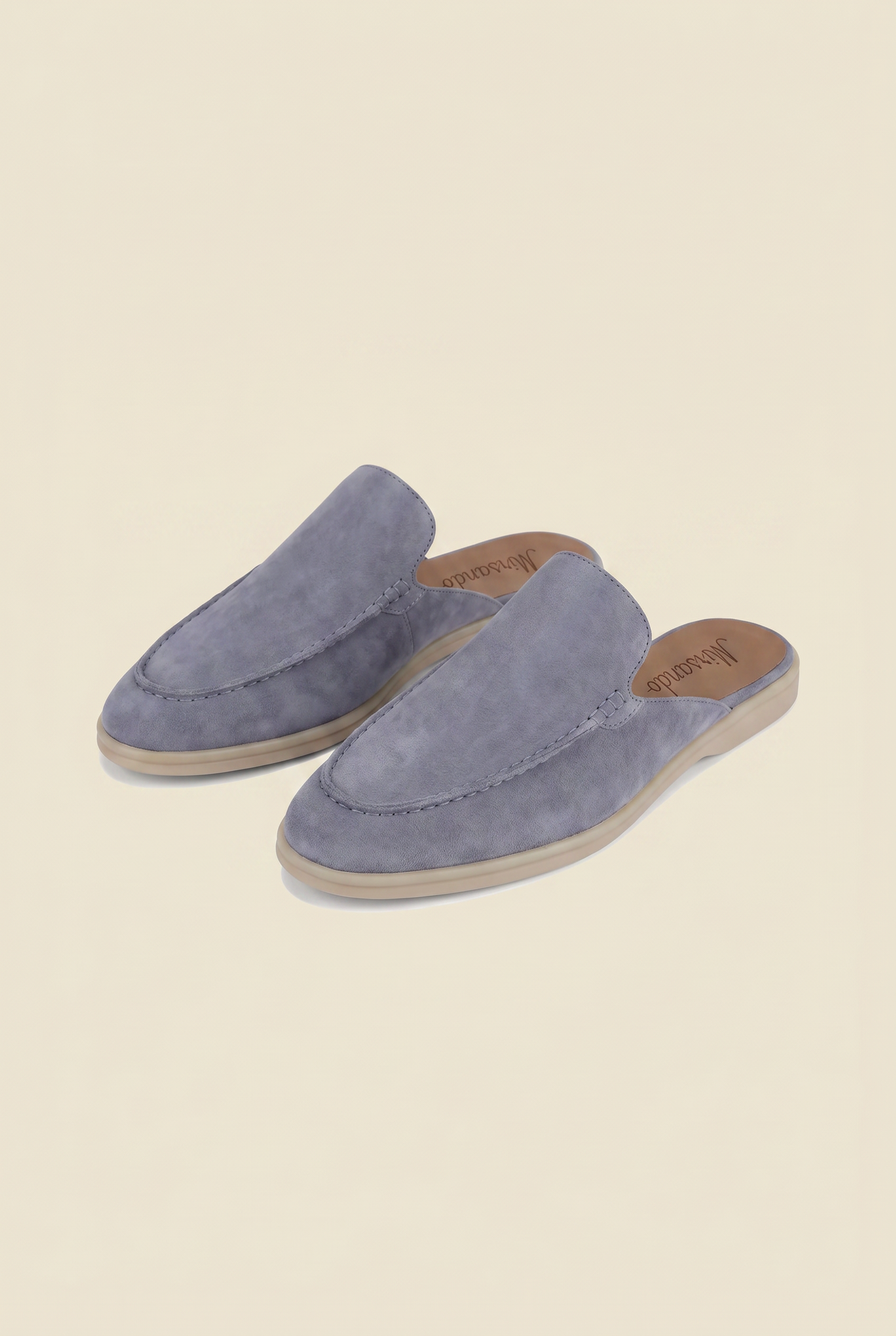 Yacht Loafer Suede Mule Baby Blue