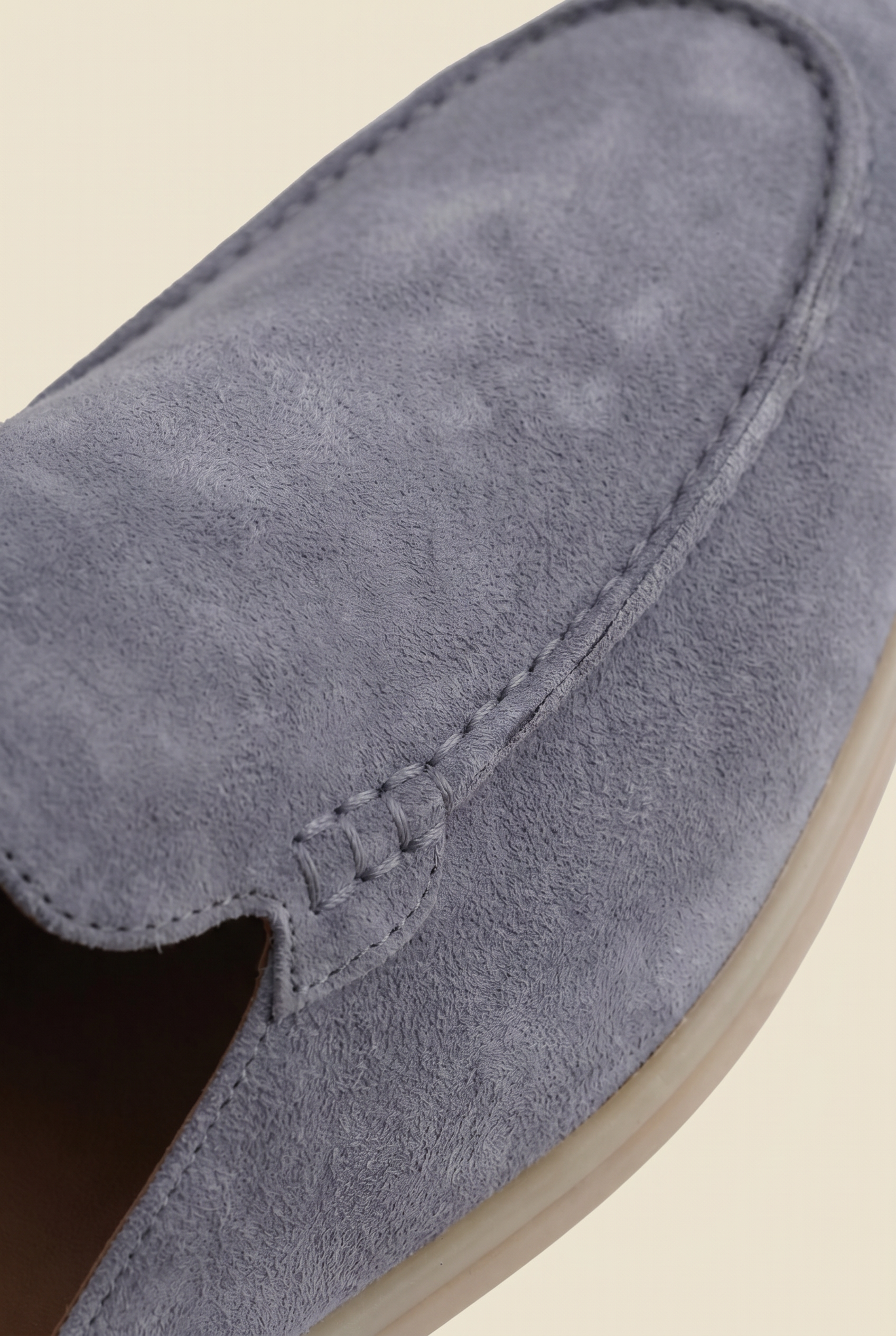 Yacht Loafer Suede Mule Baby Blue