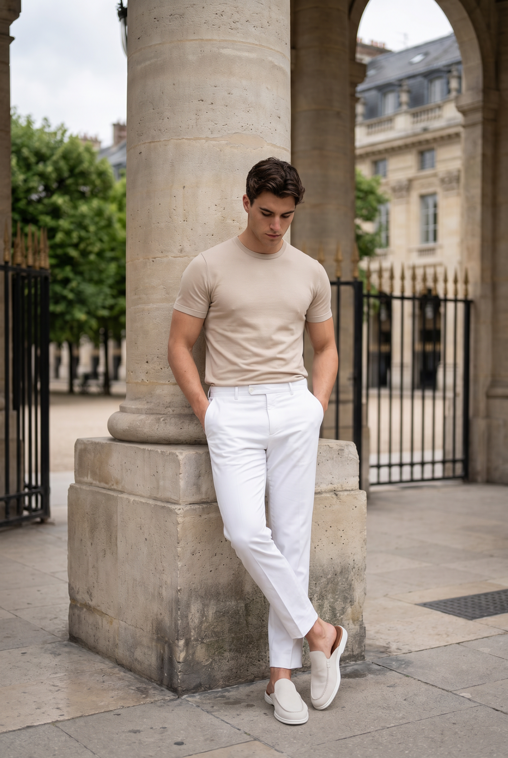 Yacht Loafer Suede Mule White